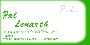 pal lenarth business card